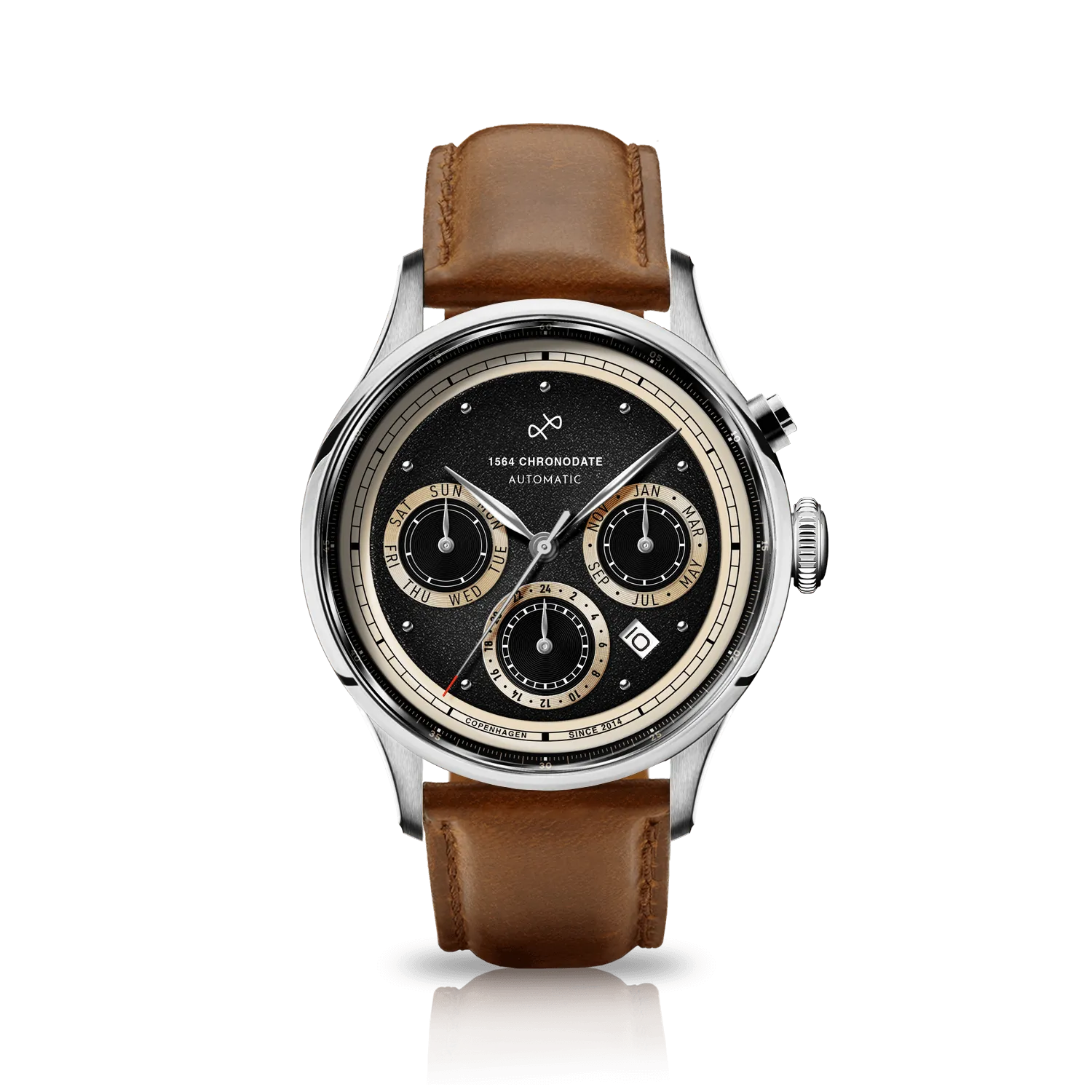 1564 Chronodate Automatic, Steel / Black