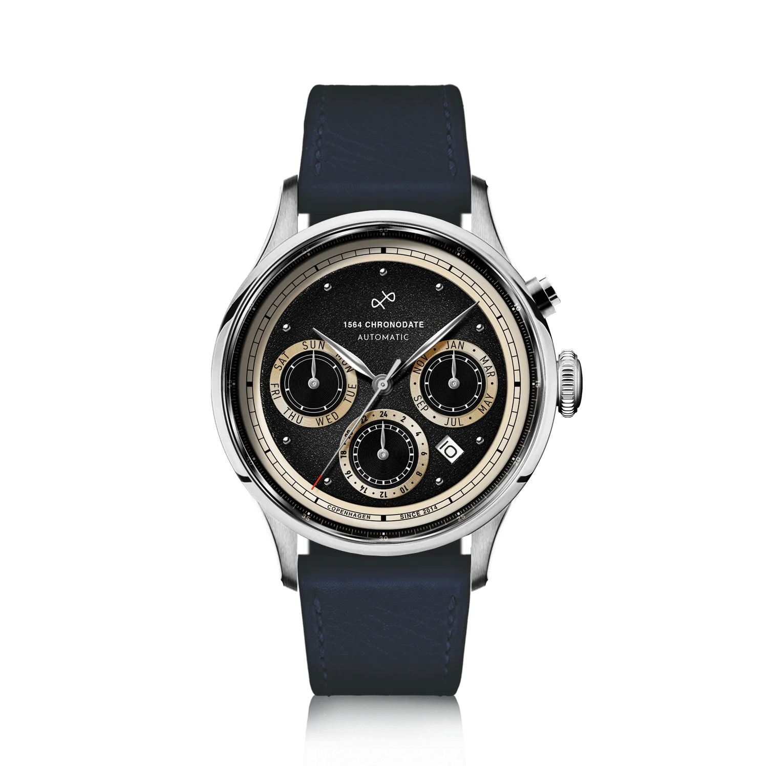 1564 Chronodate Automatic, Steel / Black