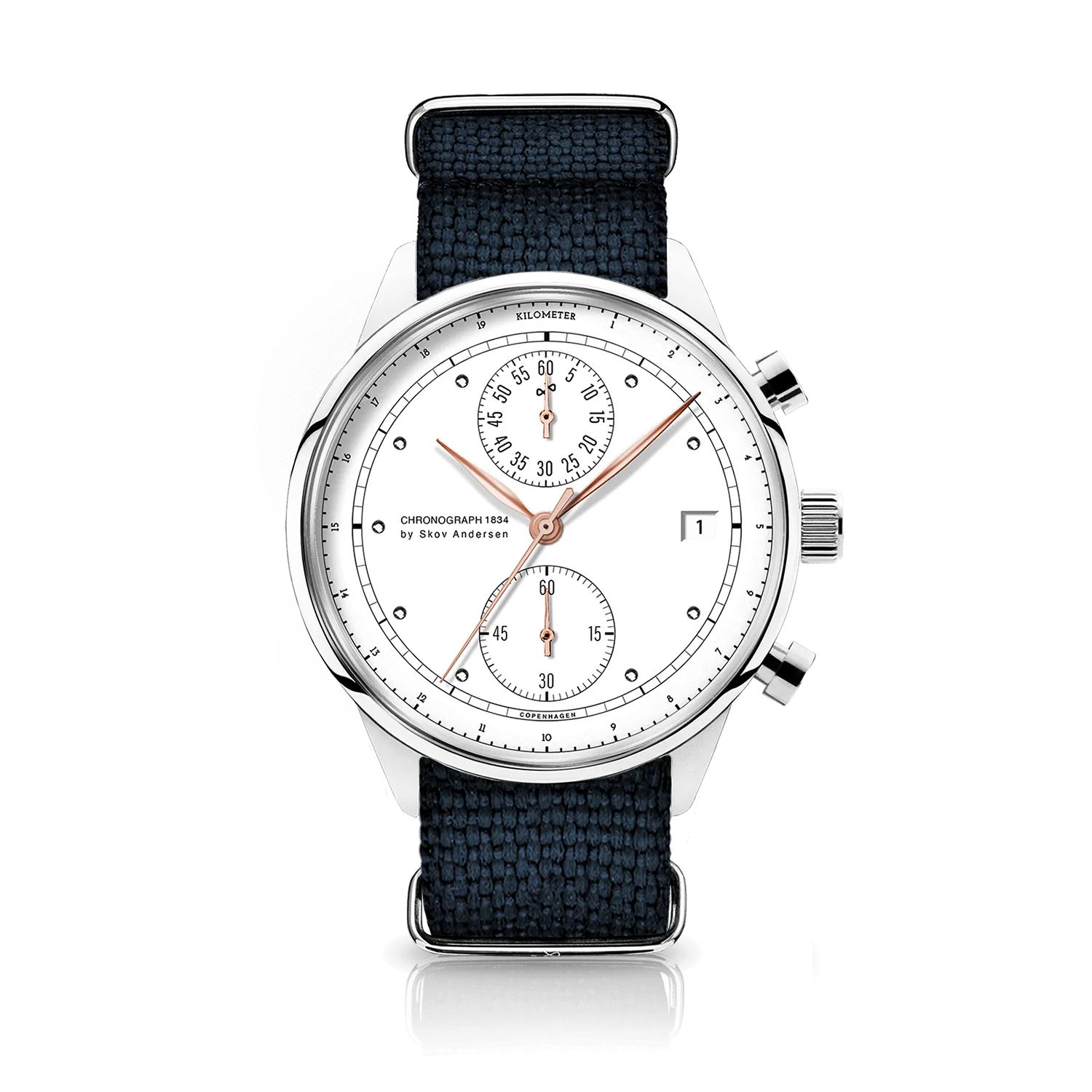 1834 Chronograph, Steel / White
