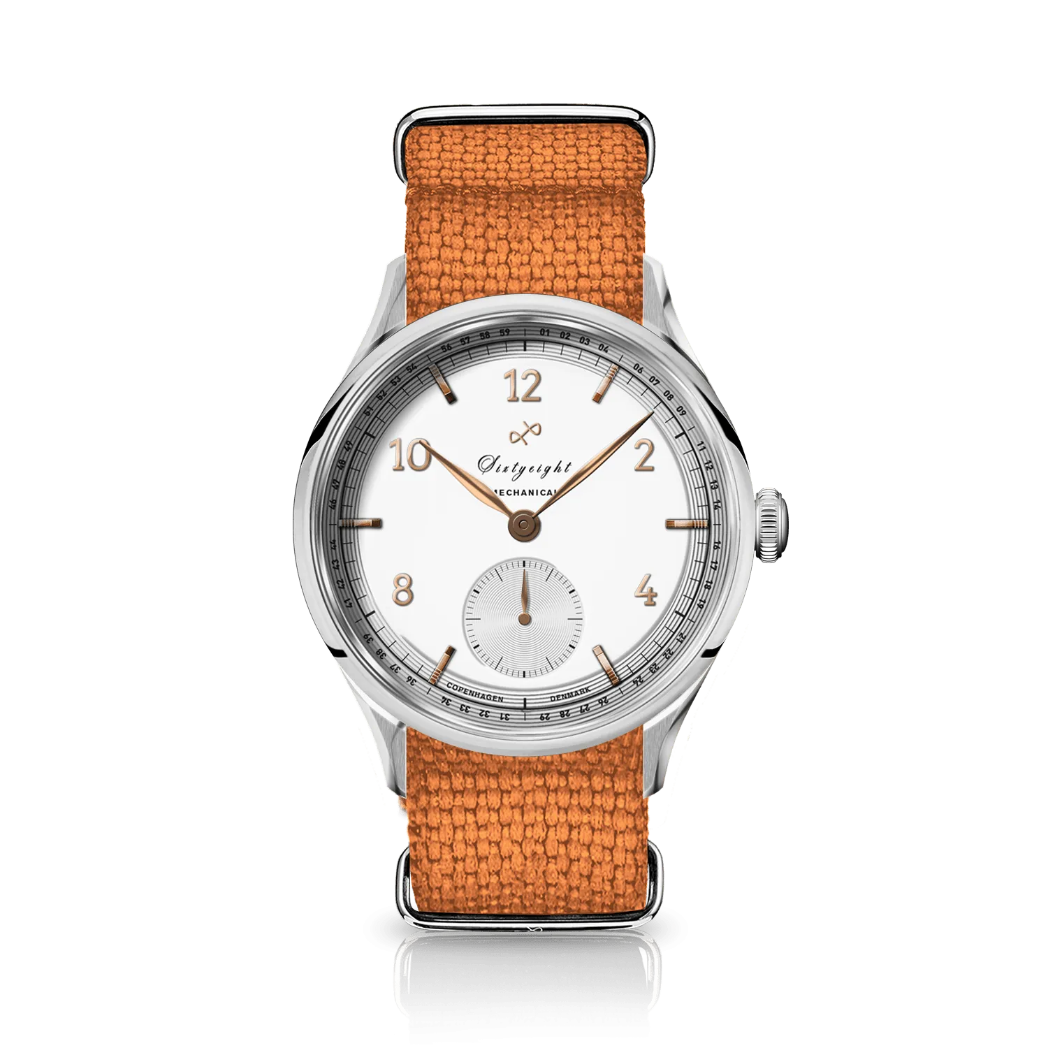 1968 Mechanical, Steel / White & Rose Gold