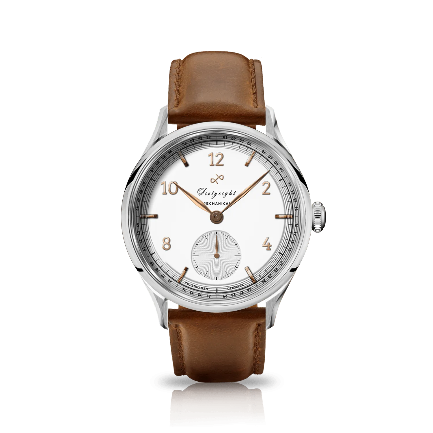 1968 Mechanical, Steel / White & Rose Gold
