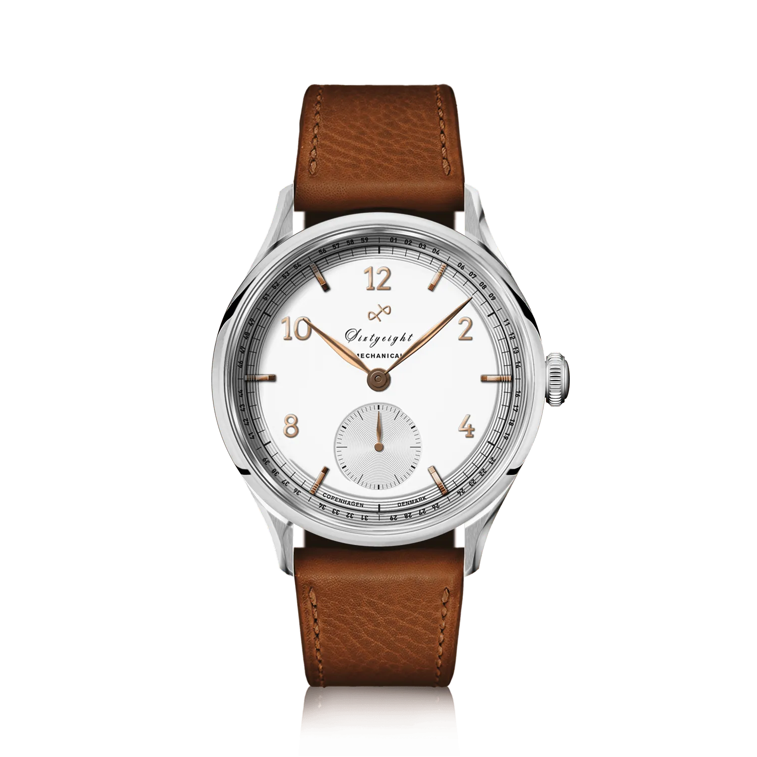 1968 Mechanical, Steel / White & Rose Gold
