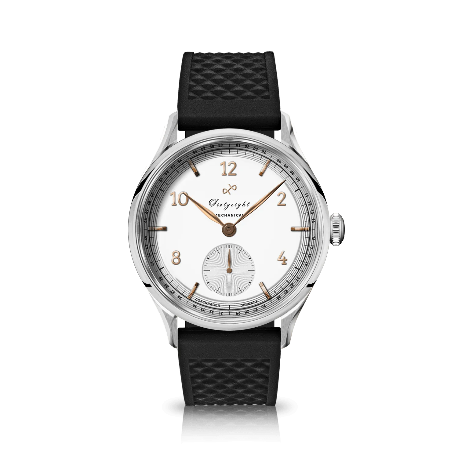 1968 Mechanical, Steel / White & Rose Gold