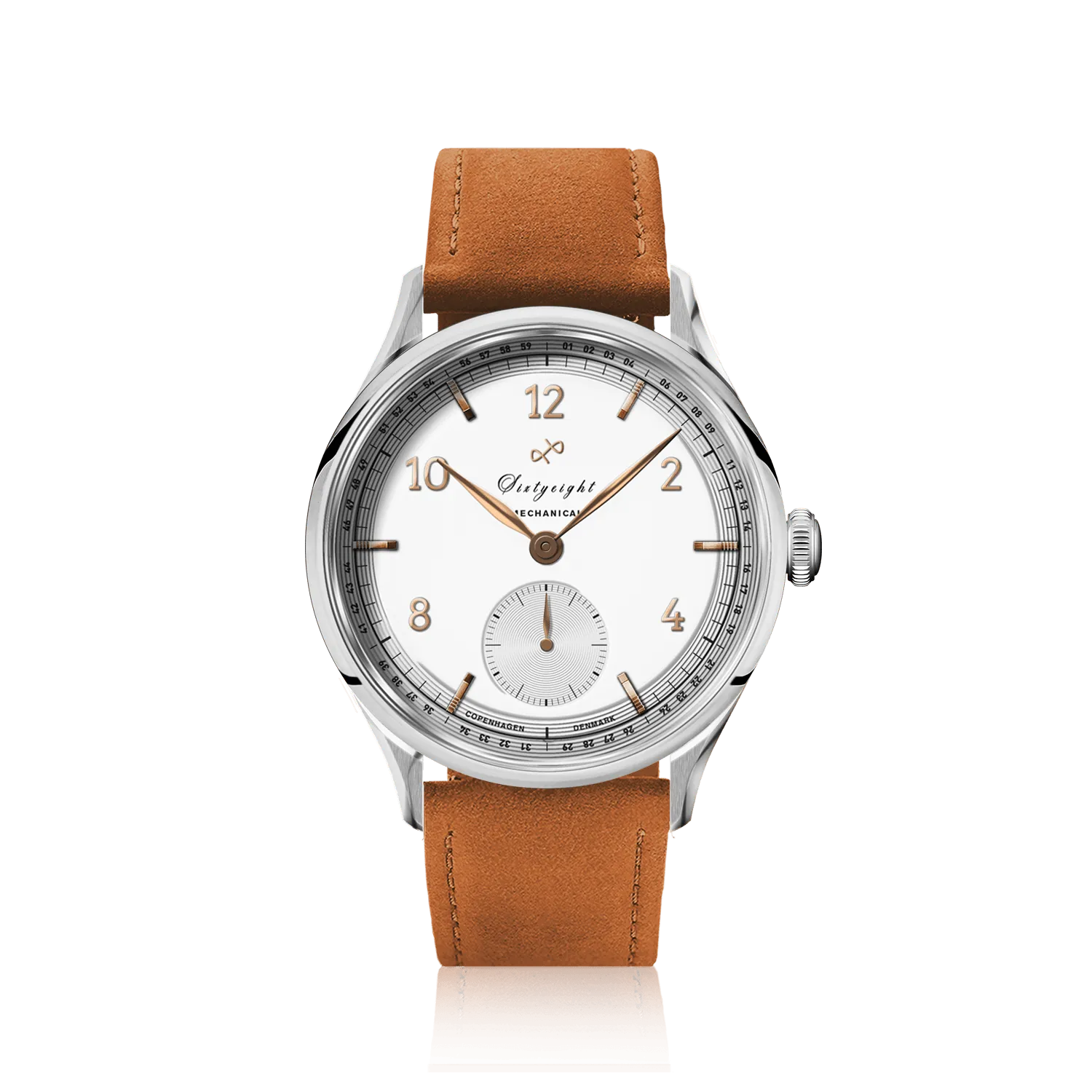 1968 Mechanical, Steel / White & Rose Gold