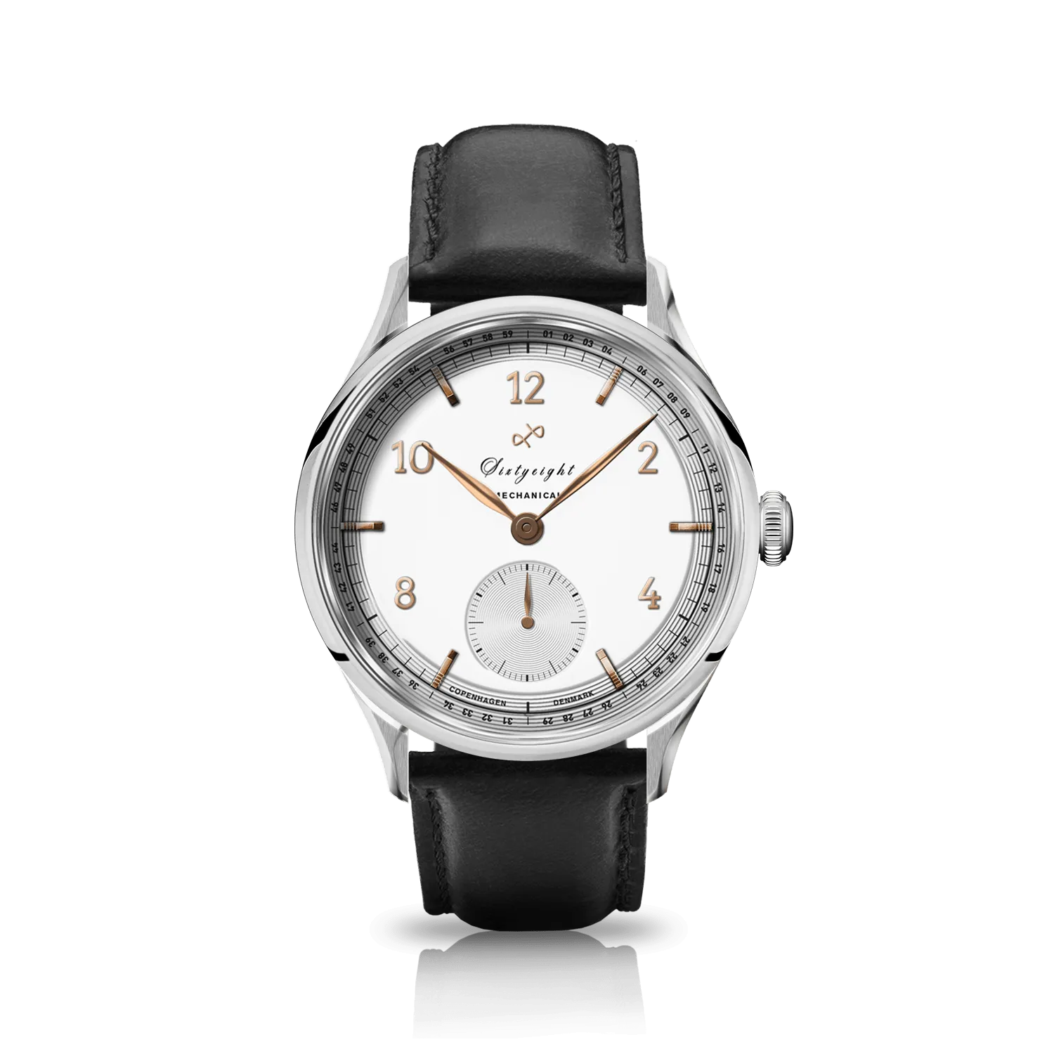 1968 Mechanical, Steel / White & Rose Gold