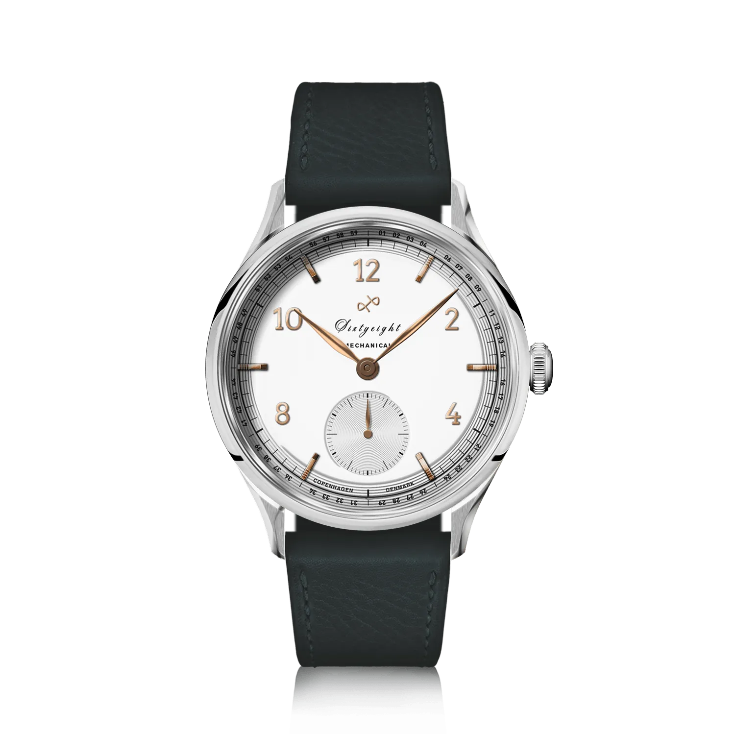 1968 Mechanical, Steel / White & Rose Gold
