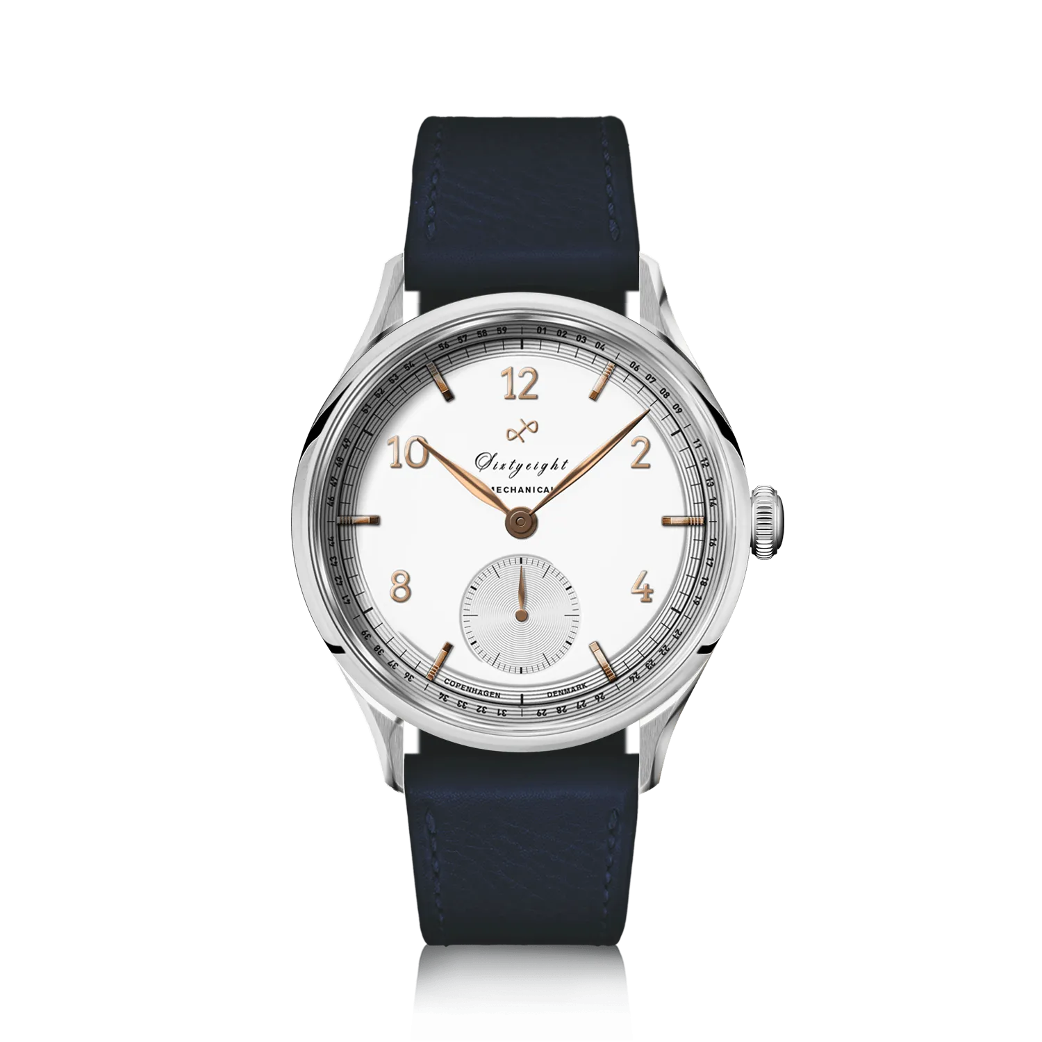 1968 Mechanical, Steel / White & Rose Gold