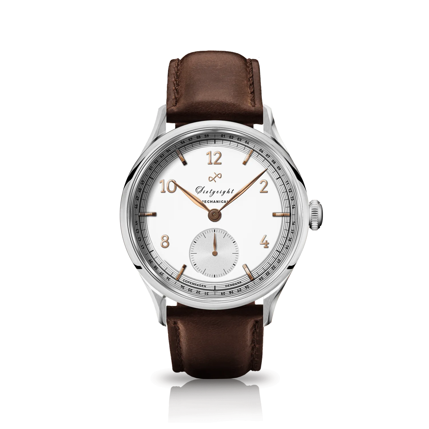 1968 Mechanical, Steel / White & Rose Gold
