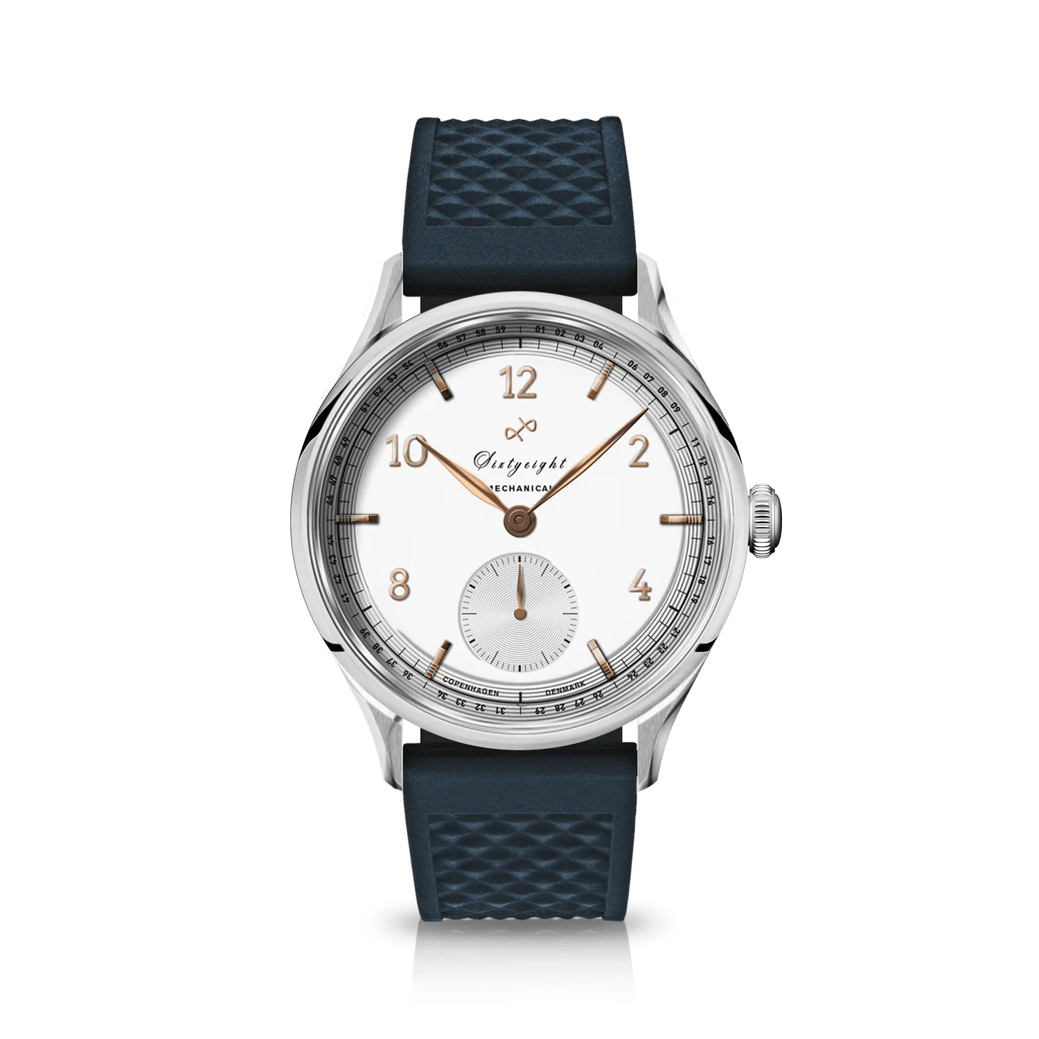 1968 Mechanical, Steel / White & Rose Gold