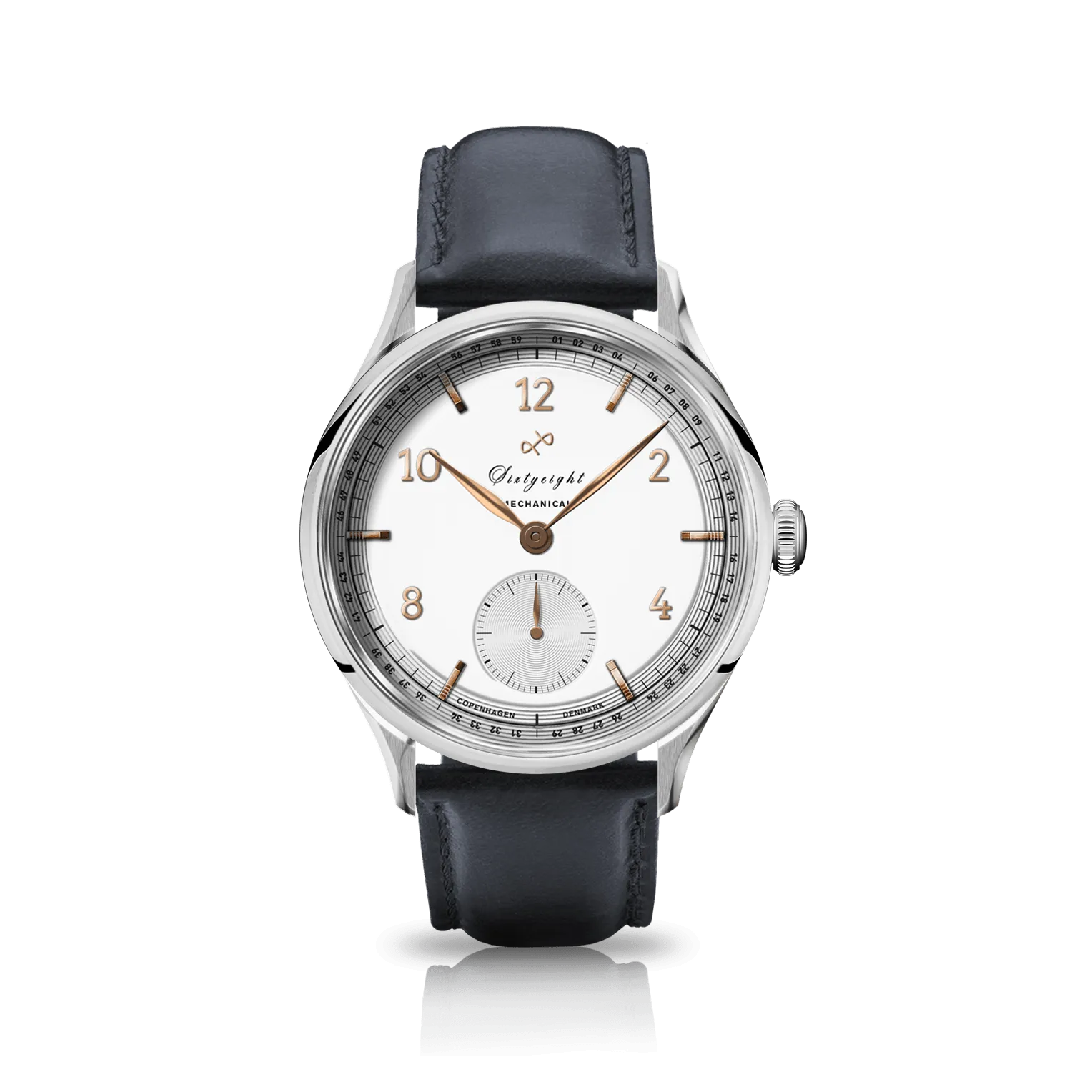 1968 Mechanical, Steel / White & Rose Gold