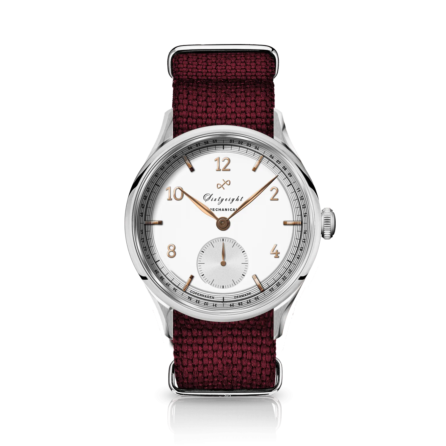 1968 Mechanical, Steel / White & Rose Gold