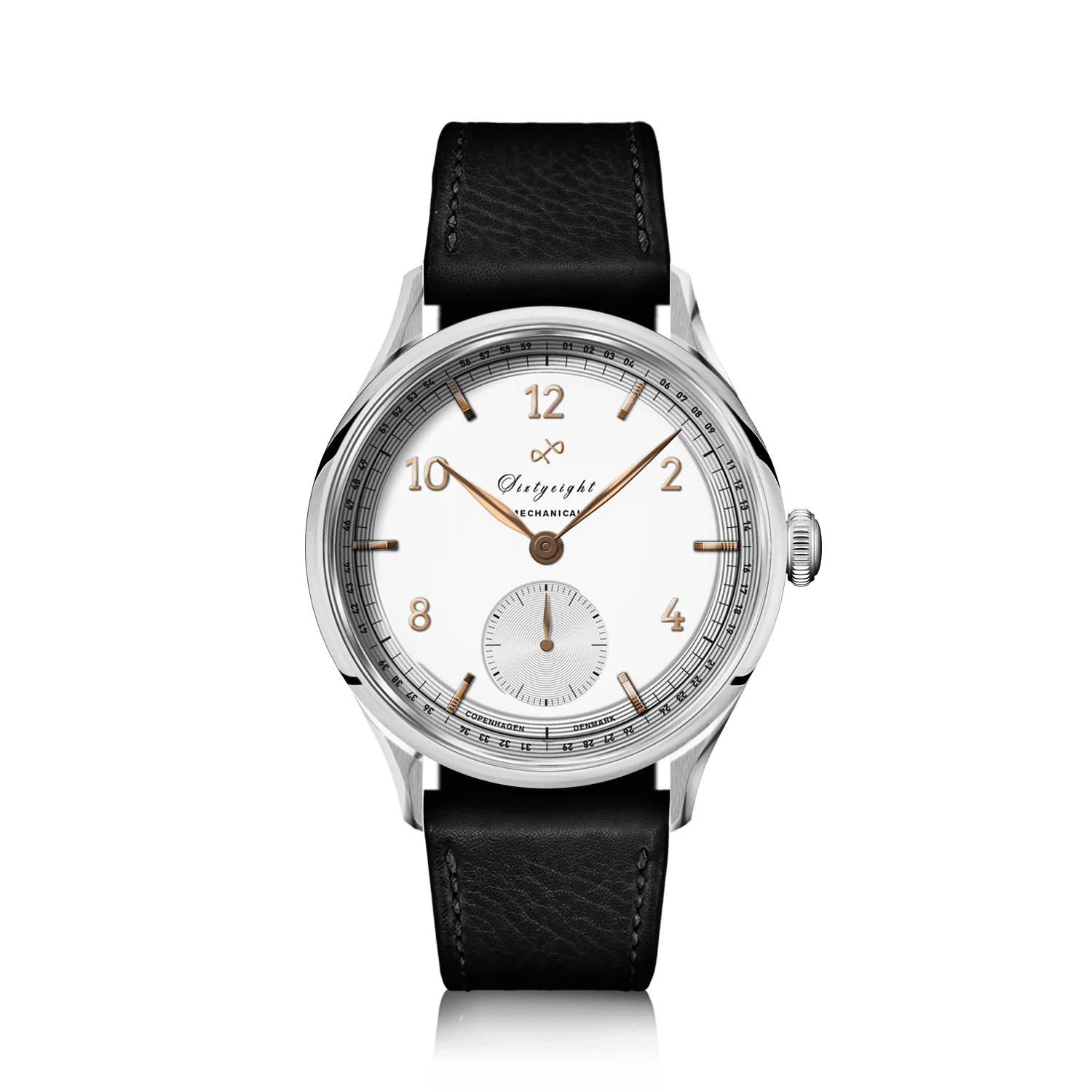 1968 Mechanical, Steel / White & Rose Gold