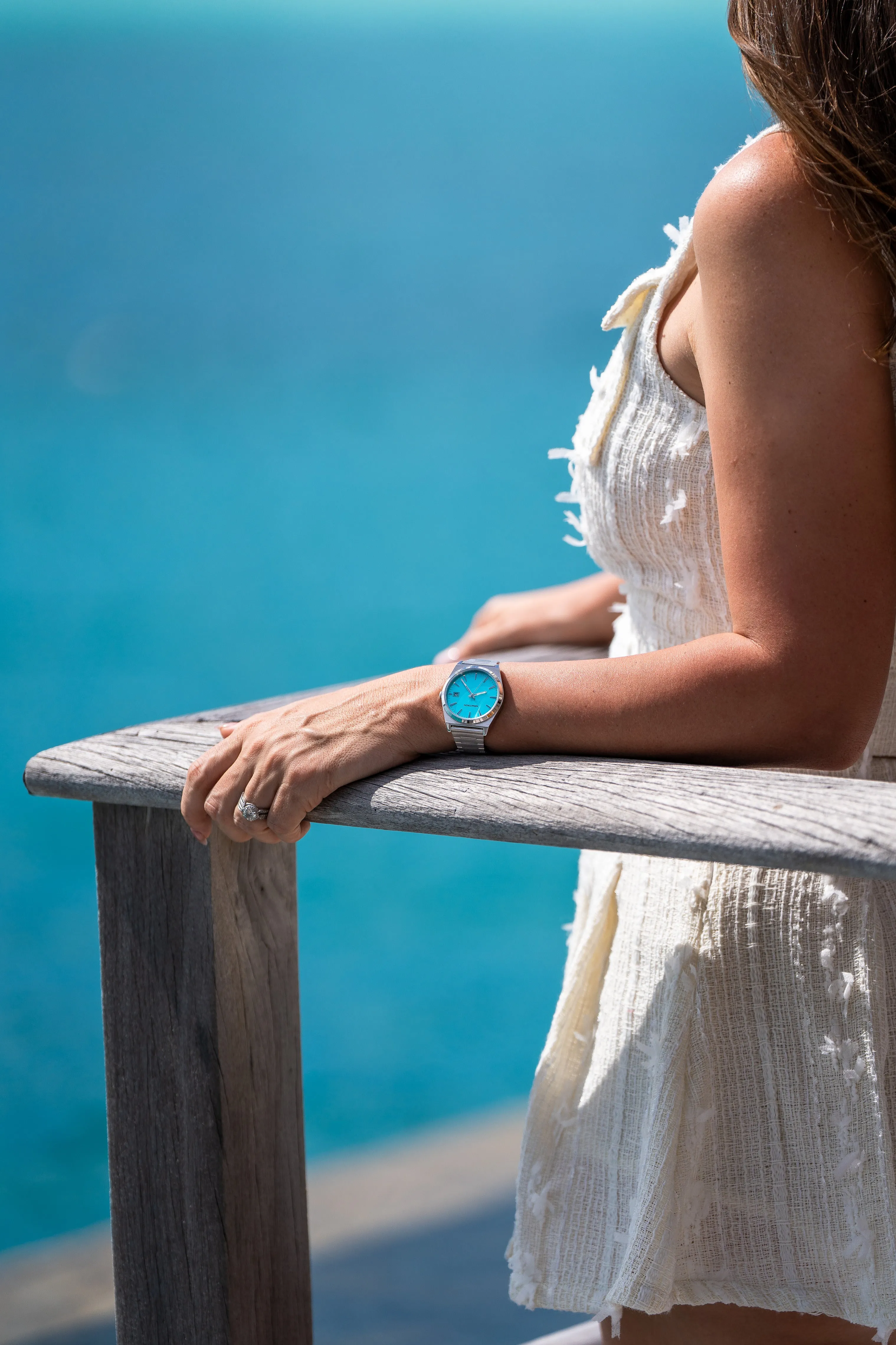 1975™ | 34.5mm, Aqua/Silver