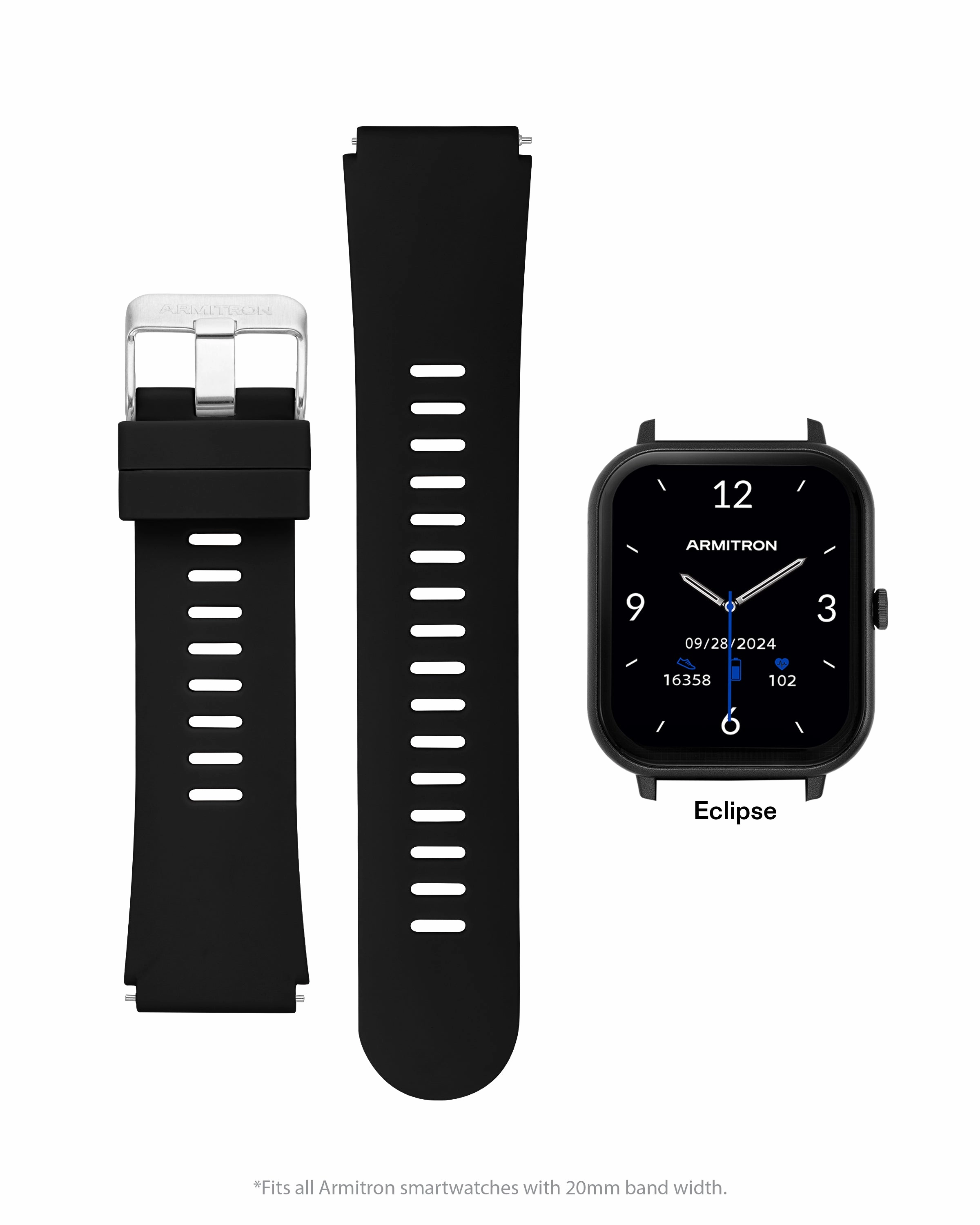 Armitron Connect™ Smooth Silicone Band | 20mm