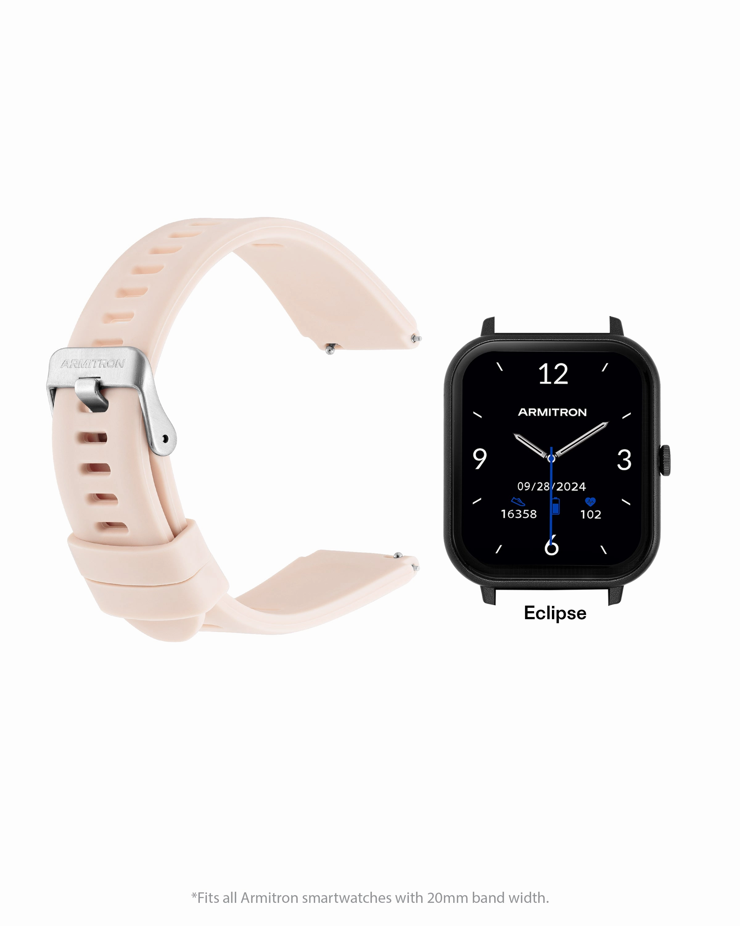 Armitron Connect™ Smooth Silicone Band | 20mm