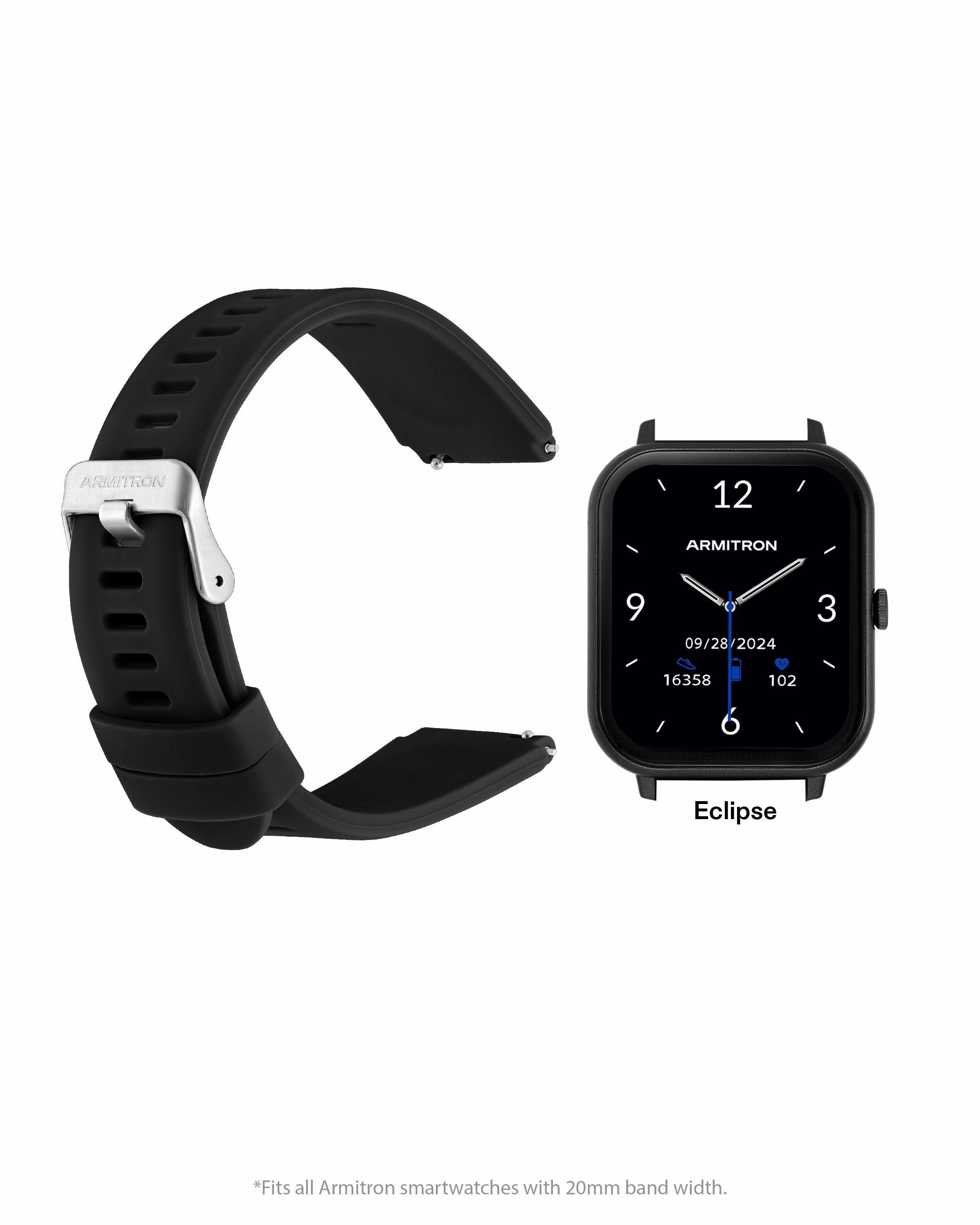 Armitron Connect™ Smooth Silicone Band | 20mm