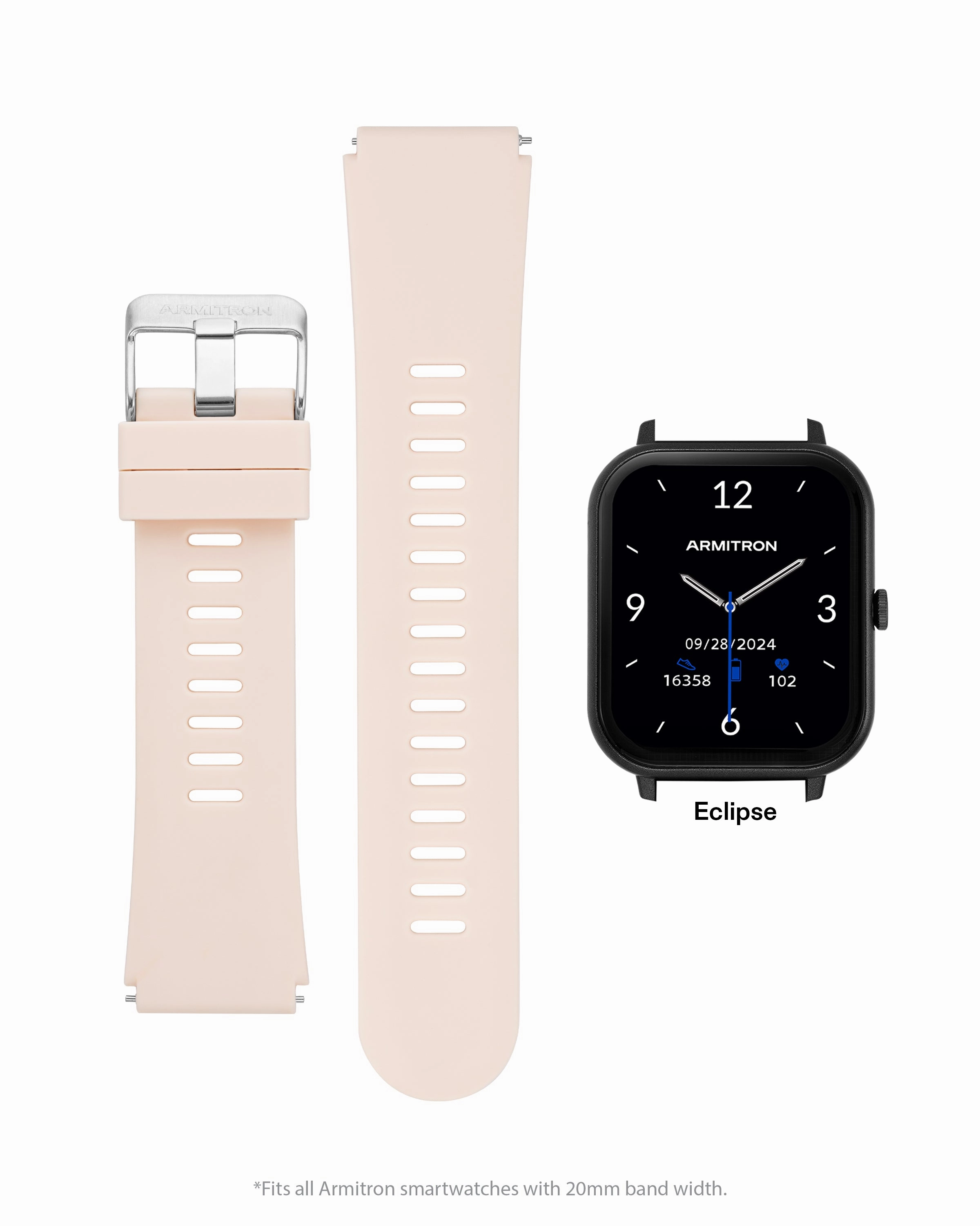 Armitron Connect™ Smooth Silicone Band | 20mm