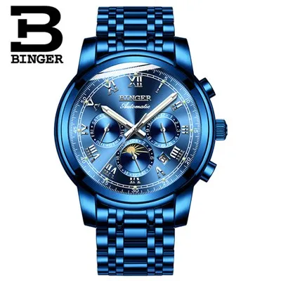 Binger Swiss Mechanical Moon Phase Watch B 1178