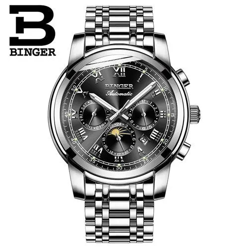 Binger Swiss Mechanical Moon Phase Watch B 1178