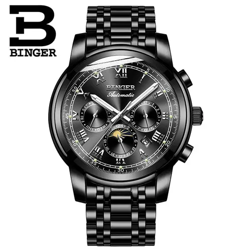 Binger Swiss Mechanical Moon Phase Watch B 1178