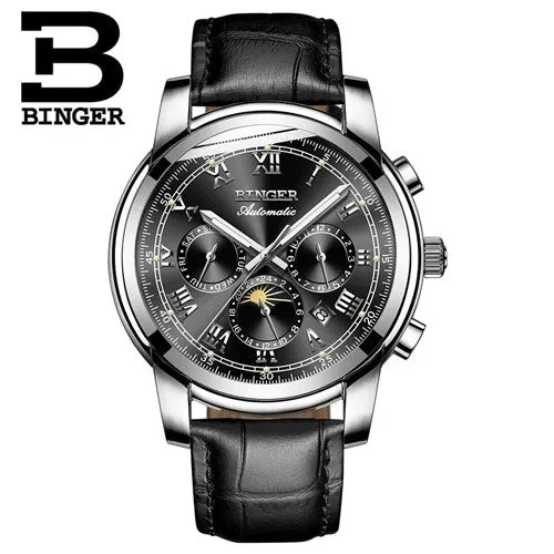 Binger Swiss Mechanical Moon Phase Watch B 1178