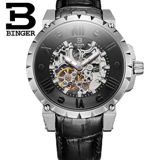 Binger Swiss Skeleton Robust Mechanical Watch B 5032