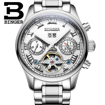 Binger Swiss Tourbillon Mechanical Men's Watch B 8602