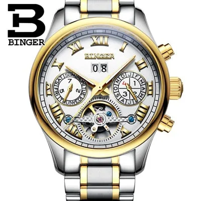 Binger Swiss Tourbillon Mechanical Men's Watch B 8602