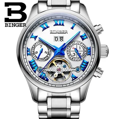 Binger Swiss Tourbillon Mechanical Men's Watch B 8602