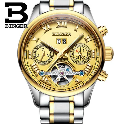 Binger Swiss Tourbillon Mechanical Men's Watch B 8602