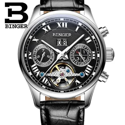 Binger Swiss Tourbillon Mechanical Men's Watch B 8602