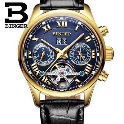 Binger Swiss Tourbillon Mechanical Men's Watch B 8602