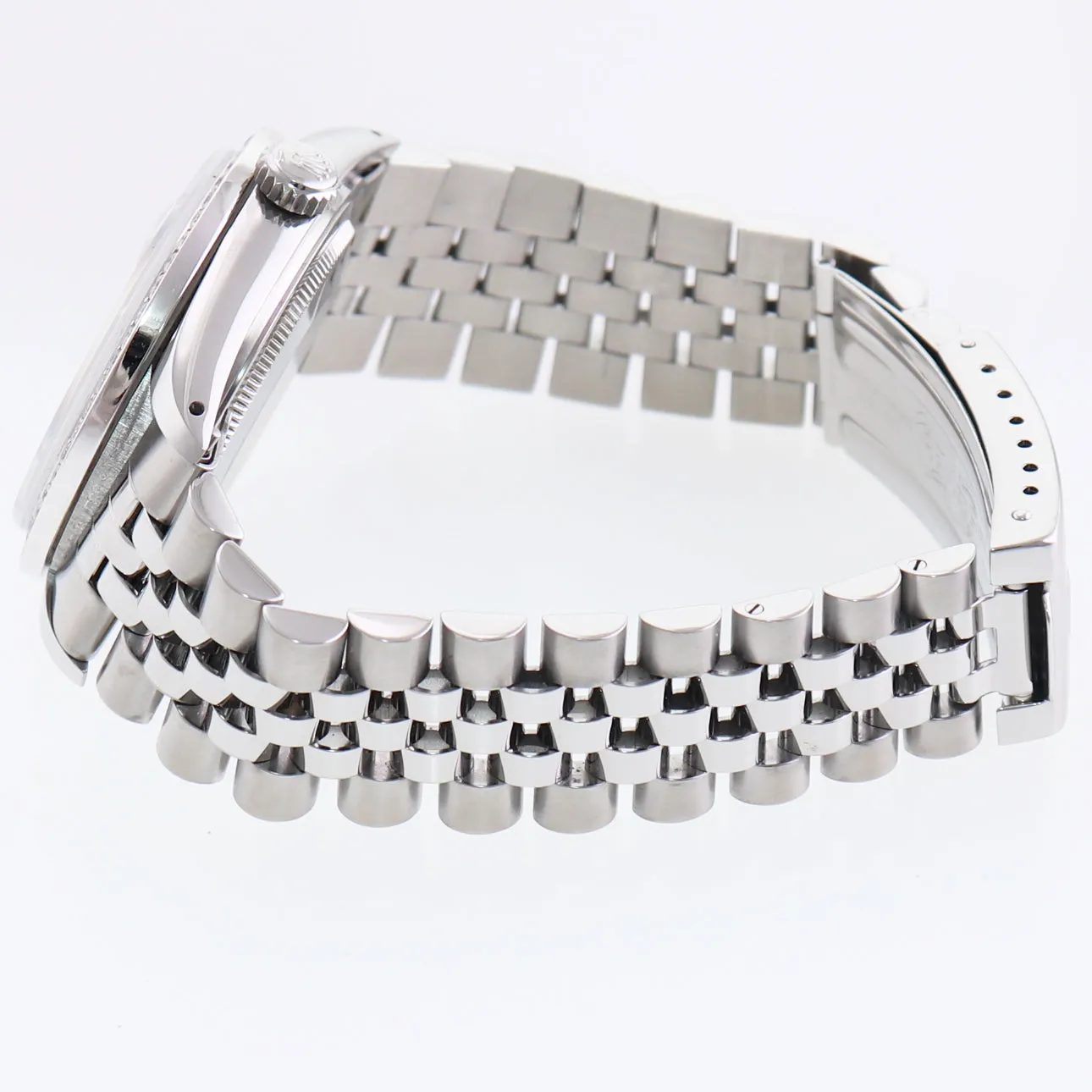DIAMOND Bezel Rolex DateJust 36mm Mother of Pearl 16030 Steel Watch Box