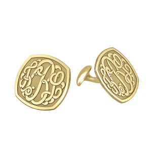 Fink's 18mm Classic Cushion Monogram Cufflinks
