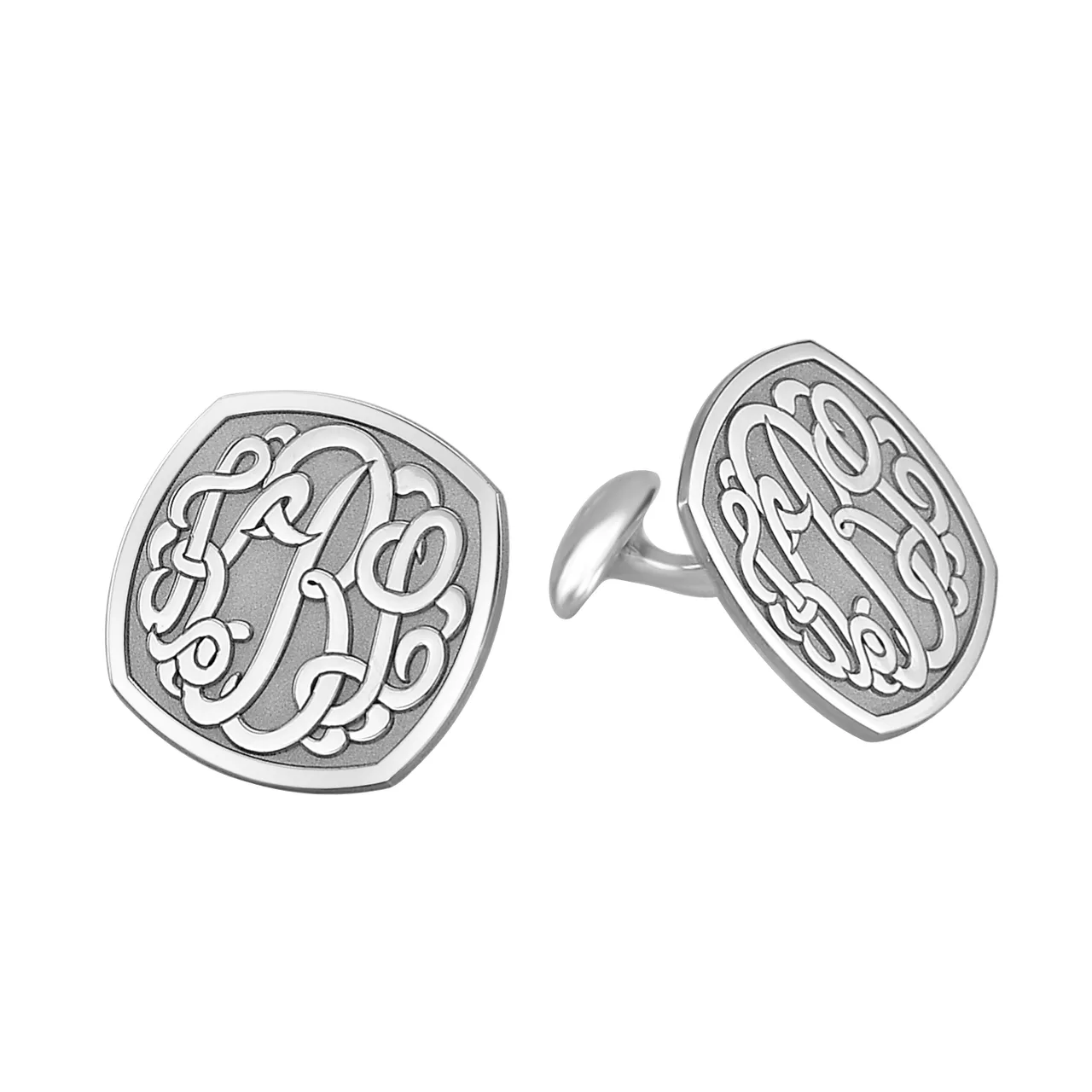 Fink's 18mm Classic Cushion Monogram Cufflinks
