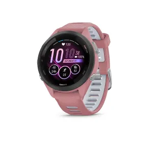 Garmin Forerunner 265S Music Watch Watch Color: Light Pink Wristband: Light Pink/Powder Grey - Silicone