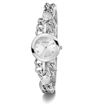 GUESS Ladies Silver Tone Analog Watch