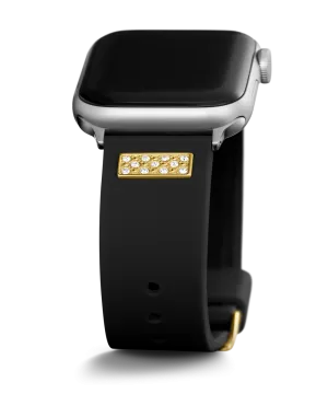 GUESS Silcone Band with Crystal inserts for Apple 42-44 mm Watch