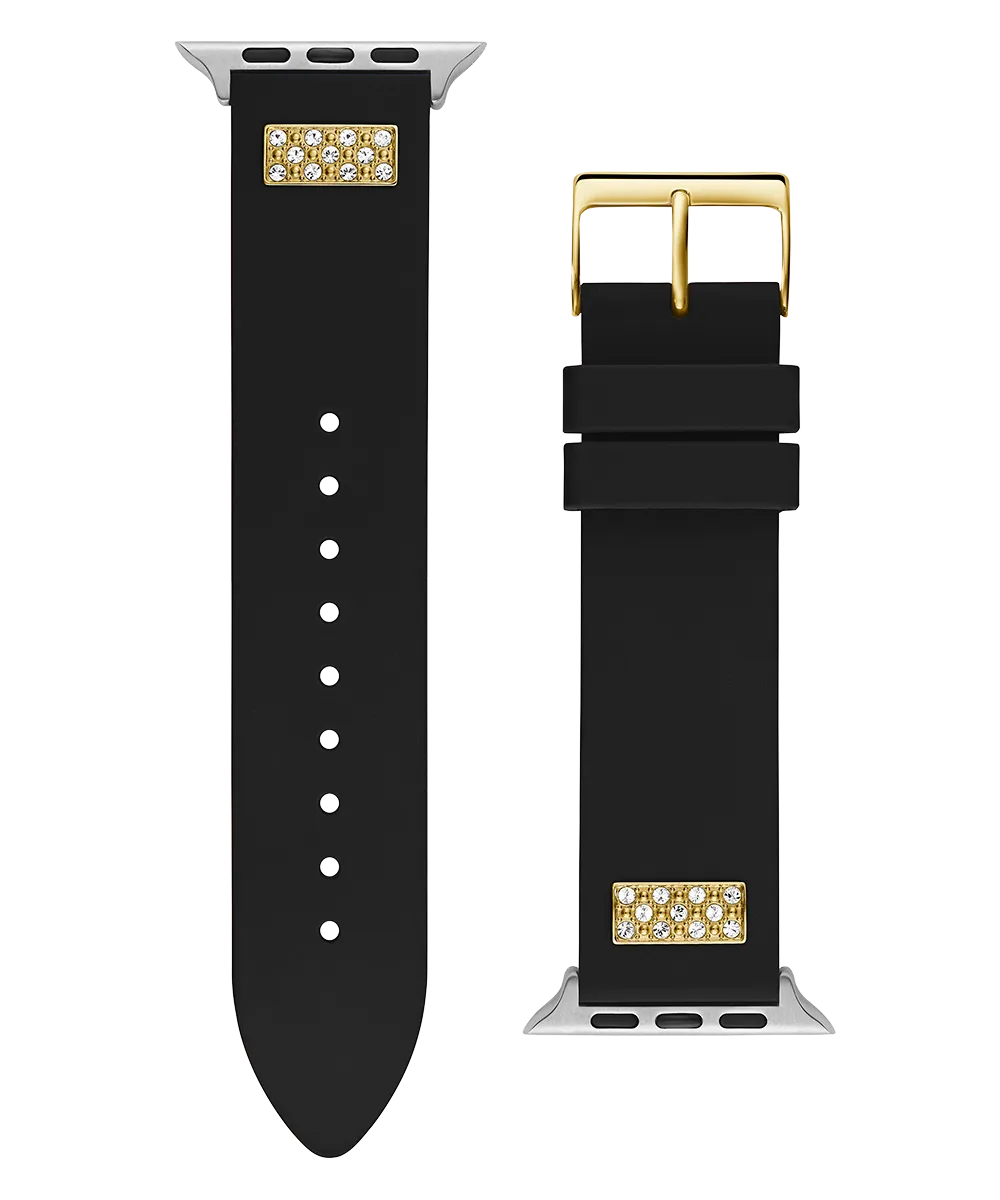 GUESS Silcone Band with Crystal inserts for Apple 42-44 mm Watch