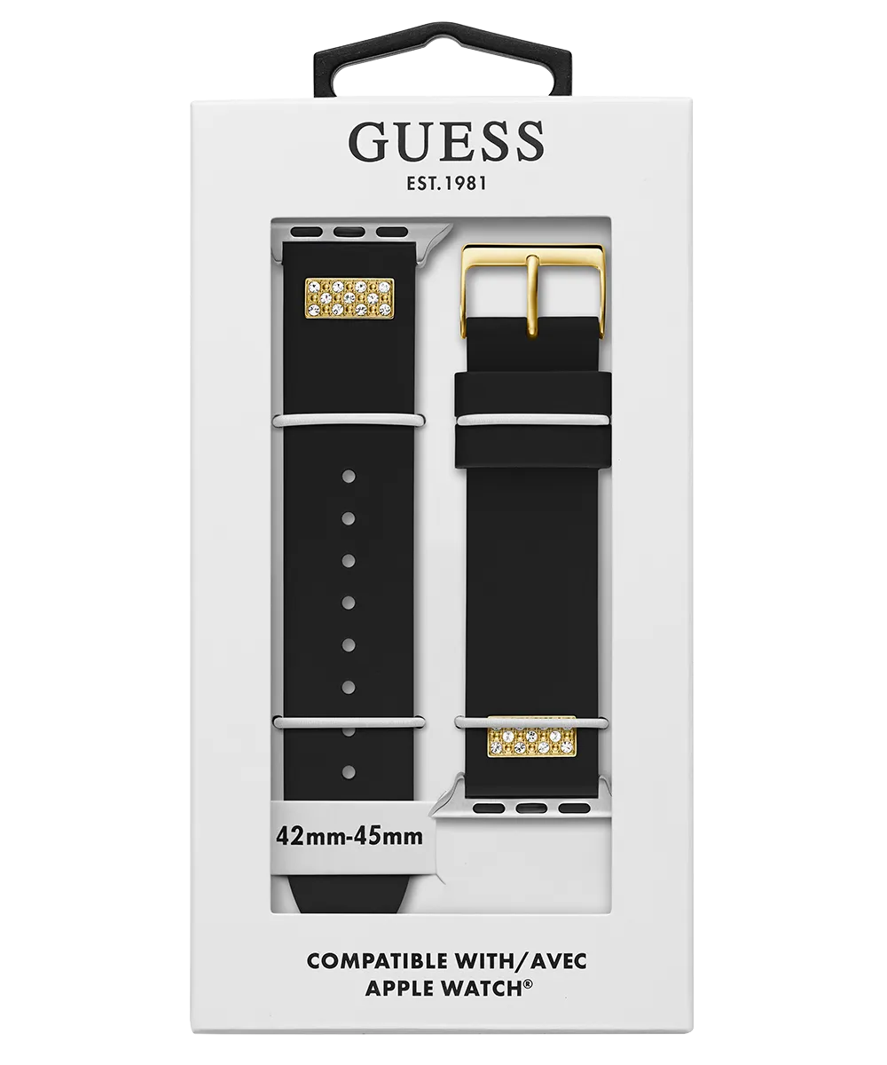 GUESS Silcone Band with Crystal inserts for Apple 42-44 mm Watch