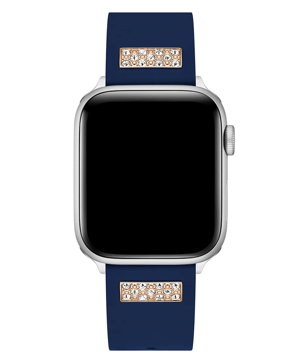 GUESS Silcone Band with Crystal inserts for Apple 42-44 mm Watch