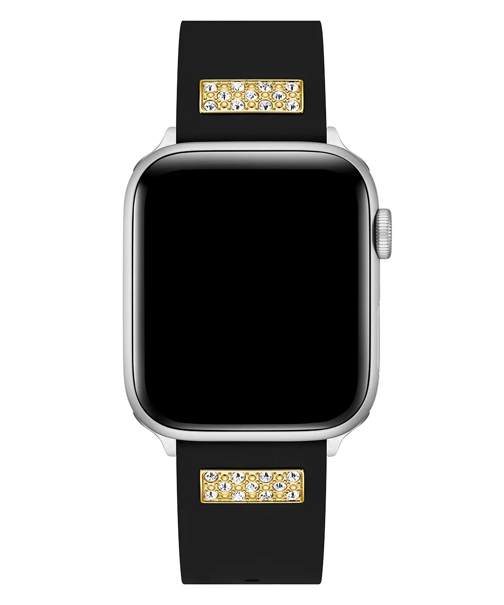 GUESS Silcone Band with Crystal inserts for Apple 42-44 mm Watch