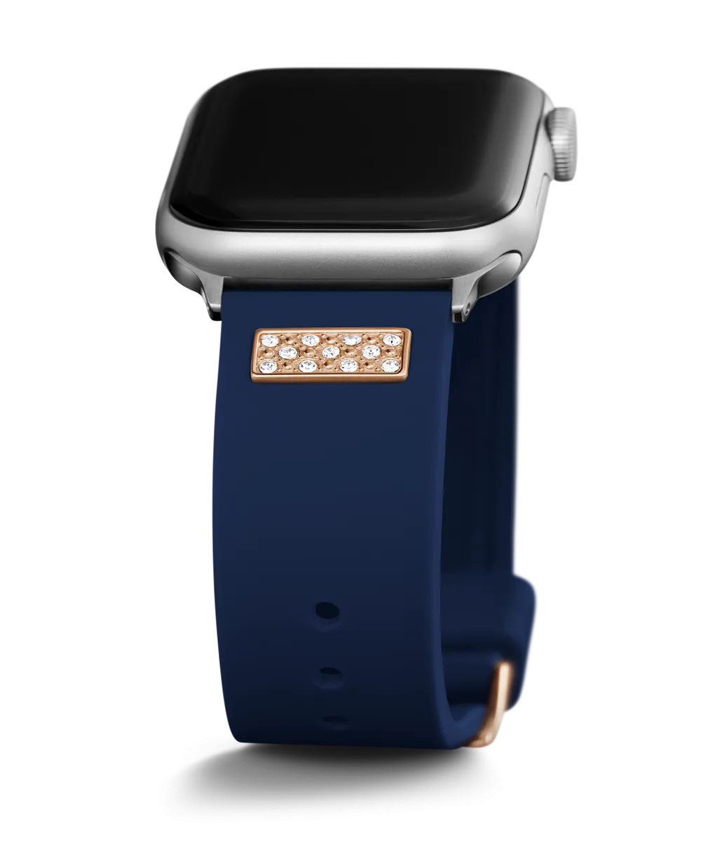 GUESS Silcone Band with Crystal inserts for Apple 42-44 mm Watch