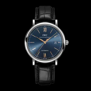 IWC Portofino Automatic Watch, 40mm Blue Dial, IW356523