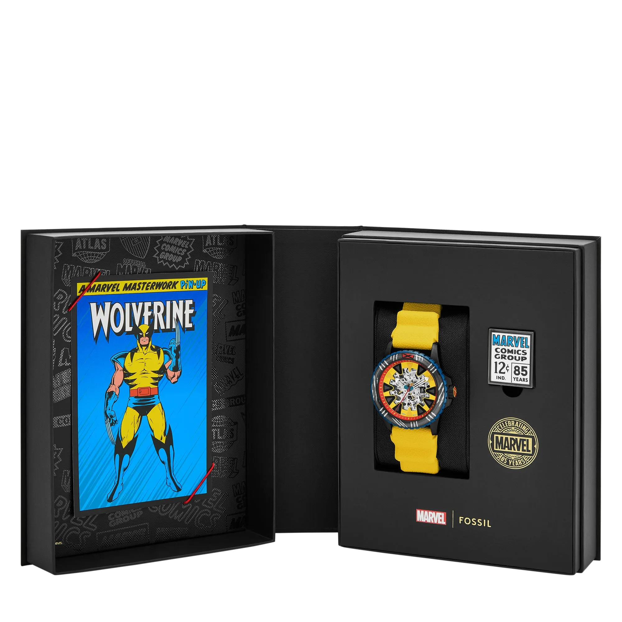 Marvel | Fossil Limited Edition Automatic Yellow Silicone Watch