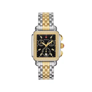 Michele Deco Stainless Steel Two-Tone Diamond Watch