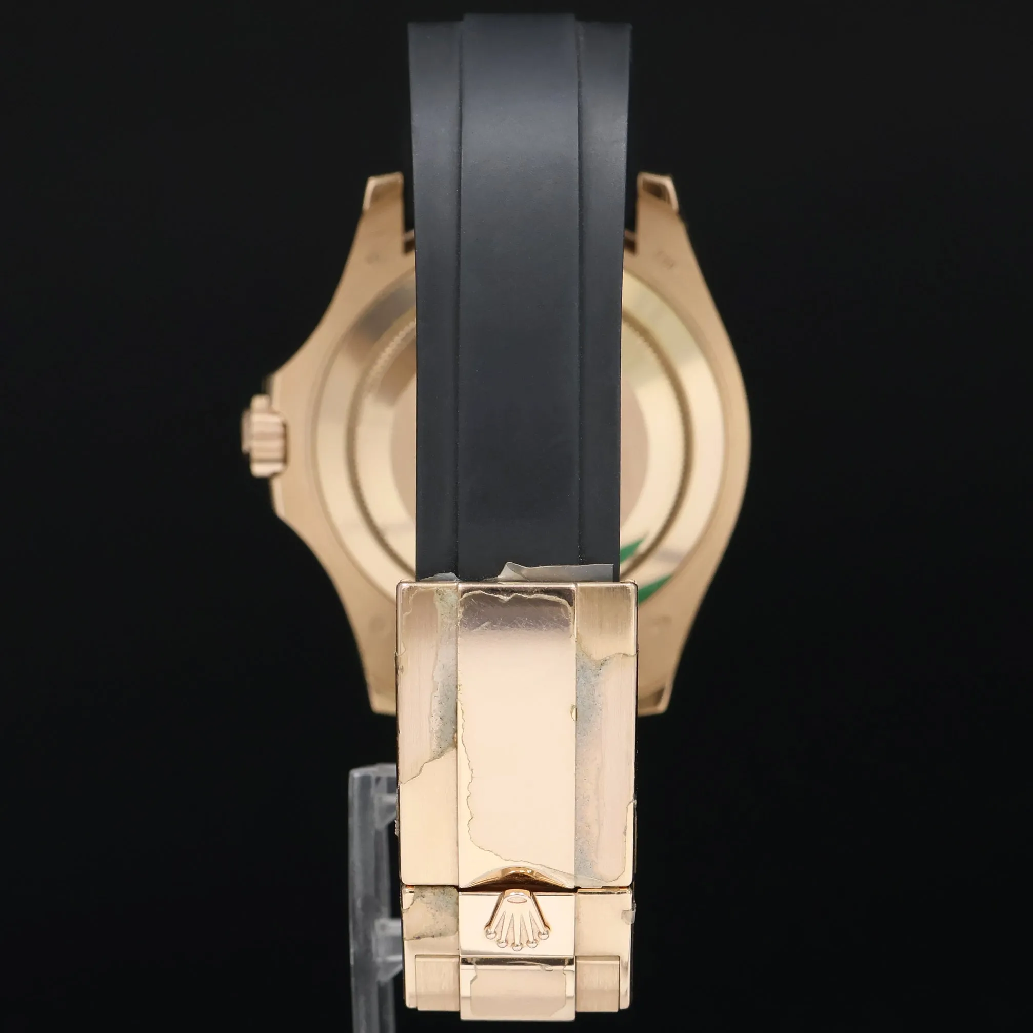 MINT 2017 Rolex Yacht-Master 116655 Everose Gold 40mm Black Oysterflex Watch Box