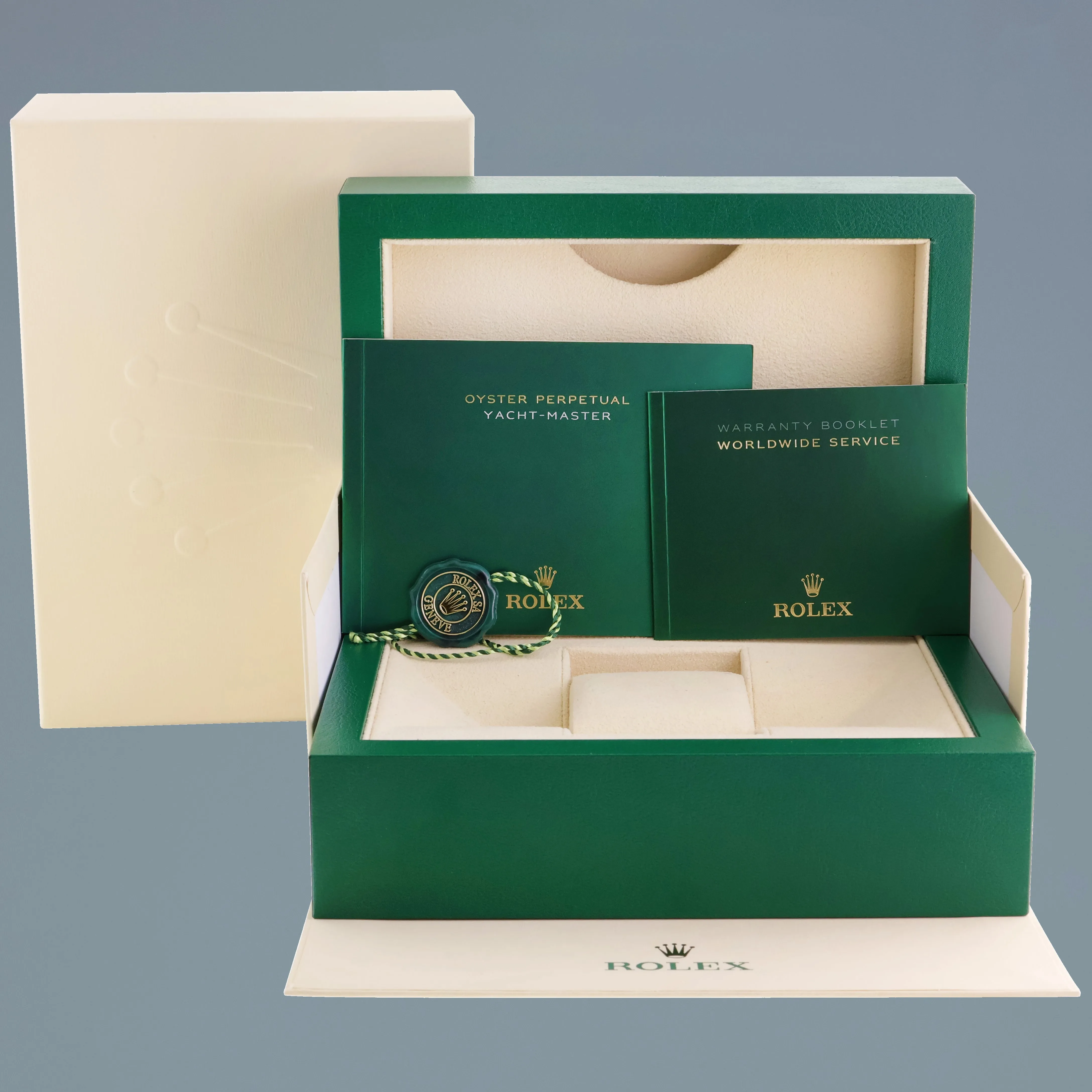 MINT Rolex Yacht-Master 116655 Rose Gold 40mm Pave Diamond Rainbow Sapphire Watch