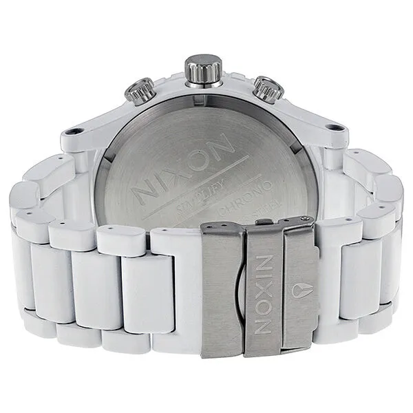 Nixon 51-30 Chronograph White Dial White PVD Men's Watch A083-1255