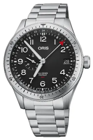 Oris Big Crown ProPilot Timer GMT Automatic Stainless Steel Black Dial Date Mens Watch 748 7756 4064-07 8 22 08